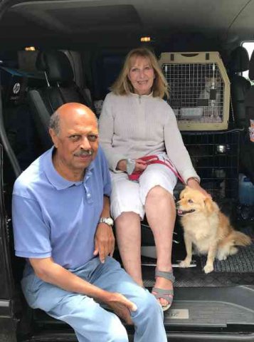 Richard, Gwen, Cherry & Molly on their way from Benalmádena in S.Spain to their new home in Whitley Bay in the N.E. of England.